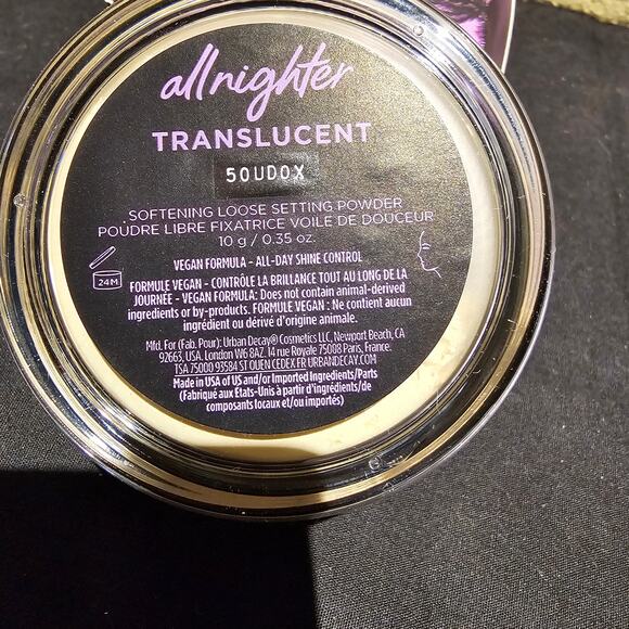 Urban Decay All Nighter Translucent Setting Powder 0.35oz DISCONTINUED NEW - Picture 4 of 6